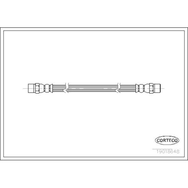 Corteco Brake Hose, 19018648 19018648